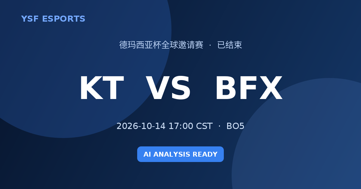 KT Rolster vs BNK FEARX｜2026-10-14 德玛西亚杯全球邀请赛赛程与比分 - 有说法赛事